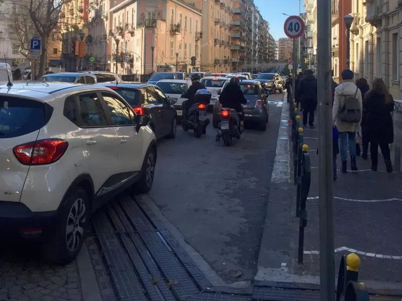 Vomero, ponte di via Cilea traffico 29_12_2017