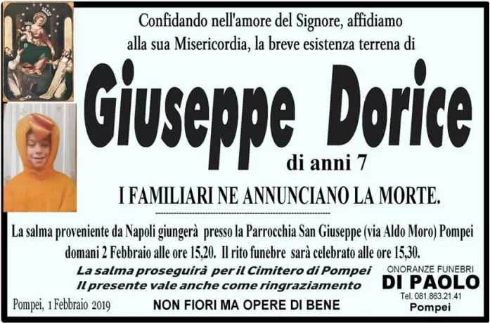 necrologio Giuseppe