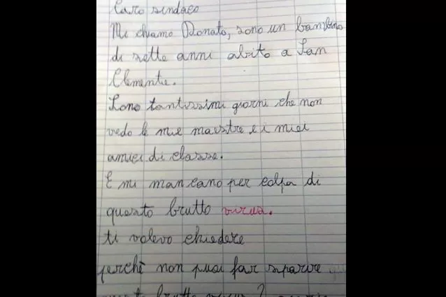 coronavirus-lettera-sindaco-caserta-bambino