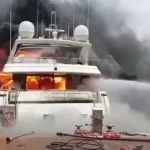 castellammare barca incendio