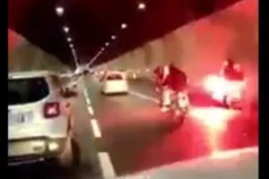 Napoli tifosi caos Tangenziale 18 ottobre