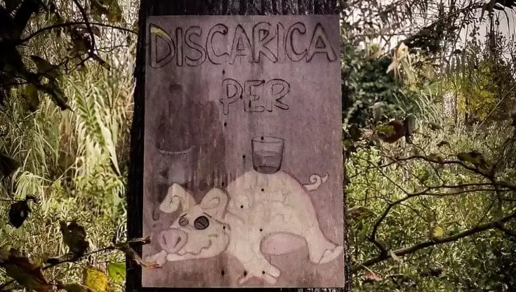 ischia bosco discarica cartello 15 novembre