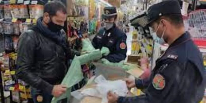 marcianise sequestro buste plastica 29 novembre