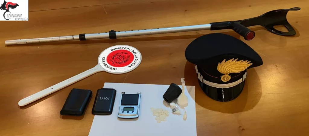 benevento-droga-nascosta-stampella-arrestato