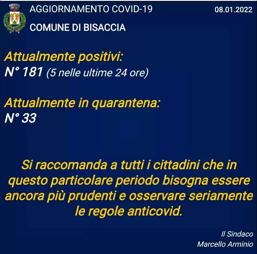 covid bisaccia 8 gennaio