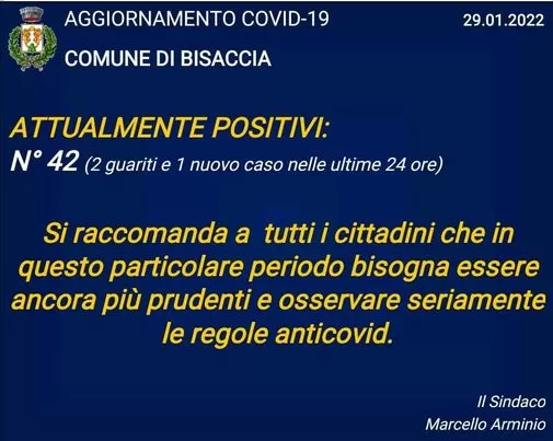 covid bisaccia 29 gennaio