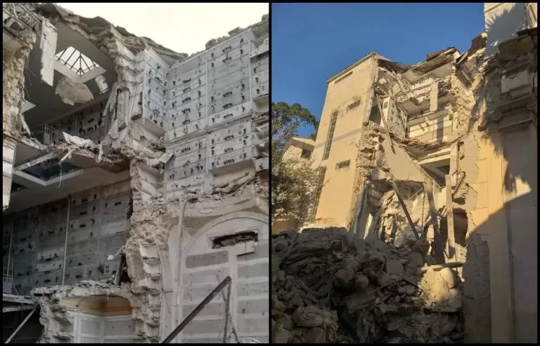 crollo cimitero napoli