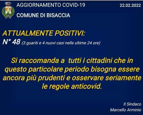 covid bisaccia 22 febbraio