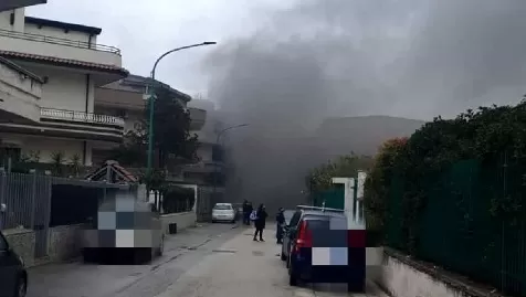 incendio casa San Prisco 21 febbraio