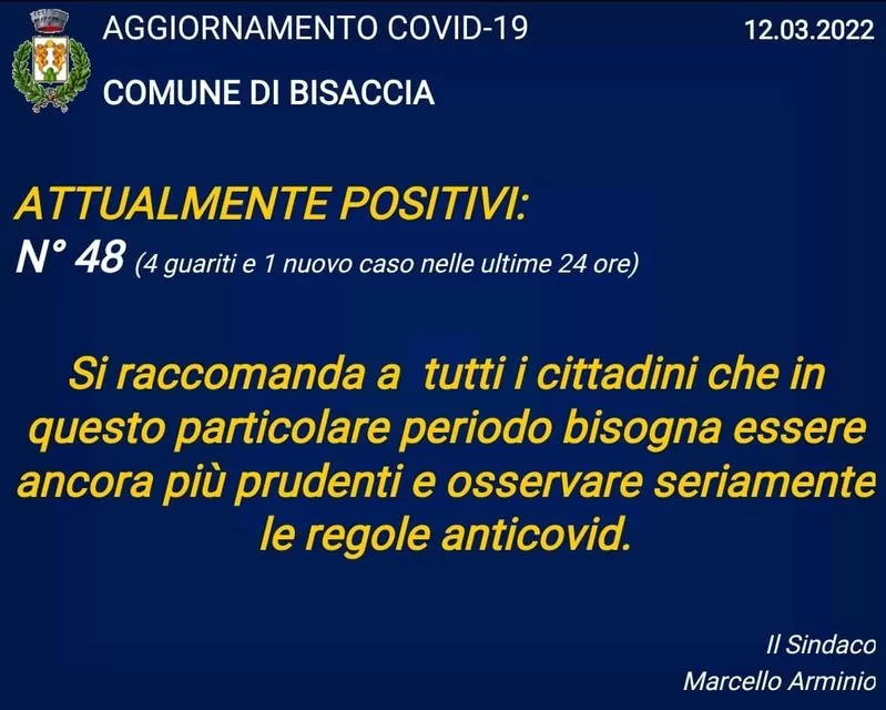 covid bisaccia 12 marzo