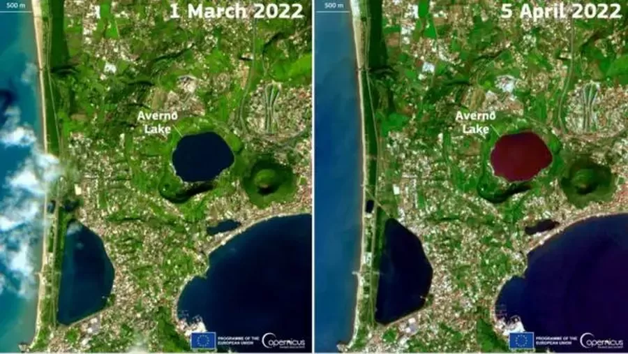 lago averno spazio macchia rossa