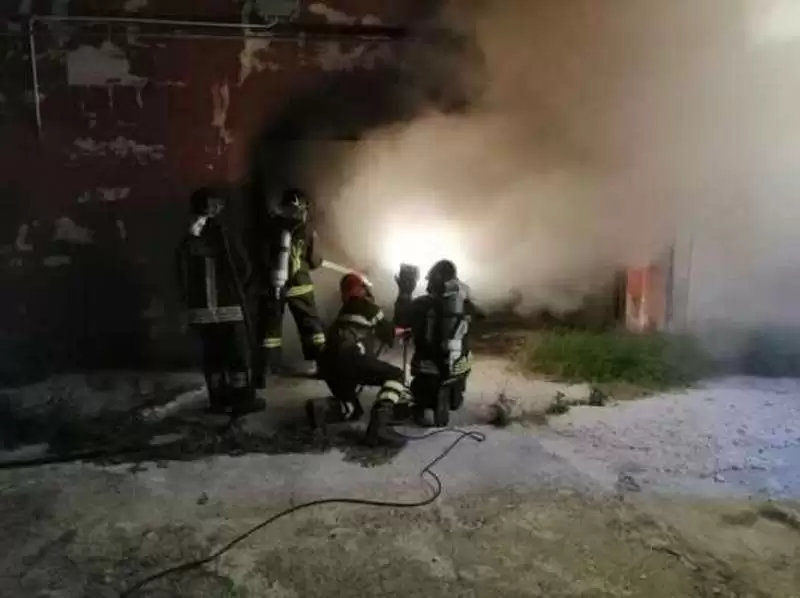 benevento incendio garage