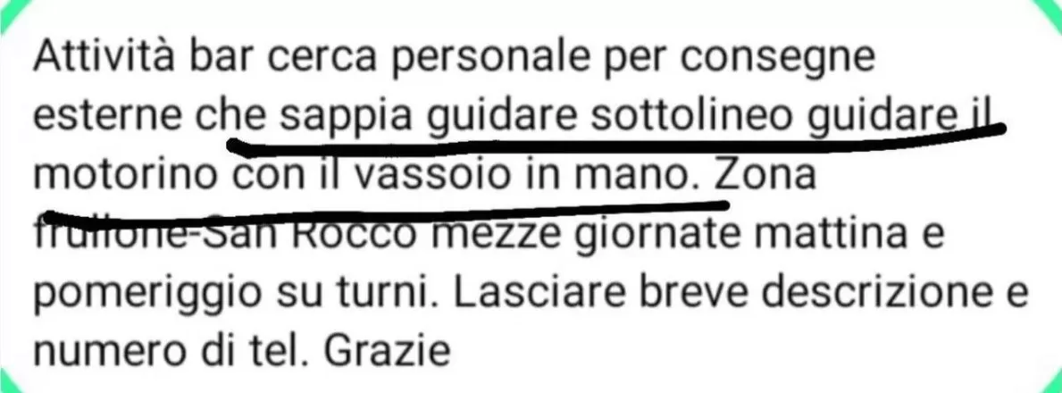 napoli annuncio lavoro