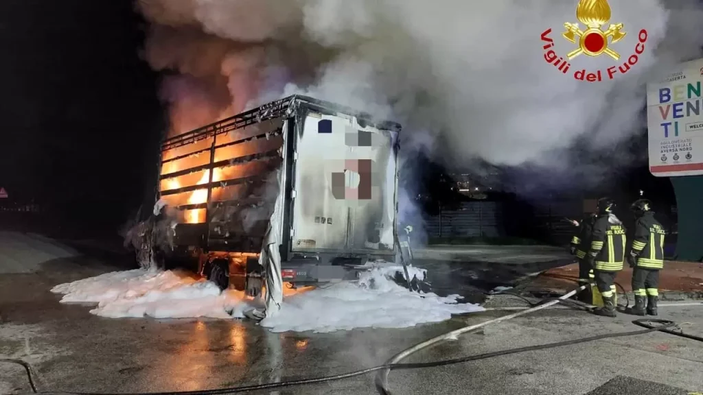 gricignano aversa fiamme