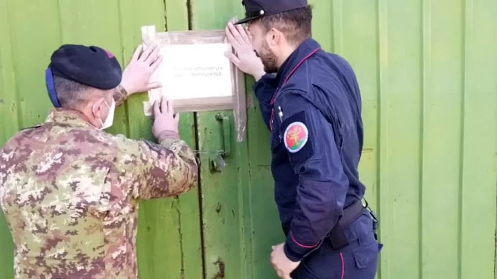 orta atella sequestro officine