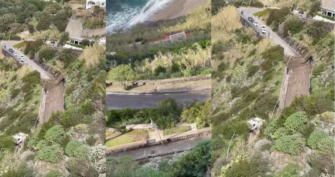 frana ischia rottura condotta idrica video