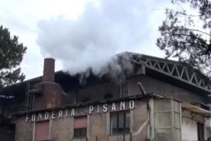 incendio fonderie pisano 19 gennaio