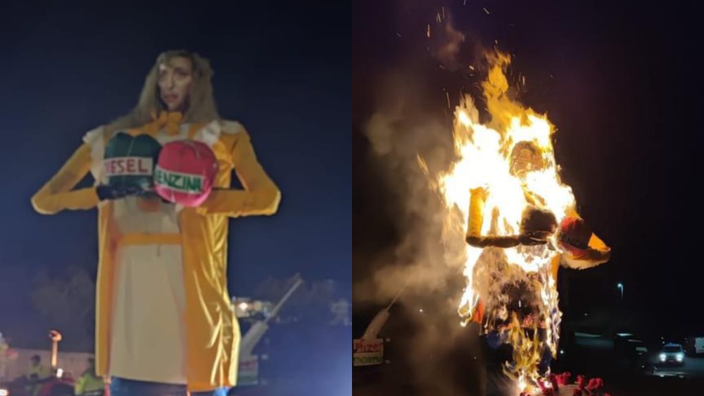 molinara-carnevale-carro-meloni-fuoco-polemica
