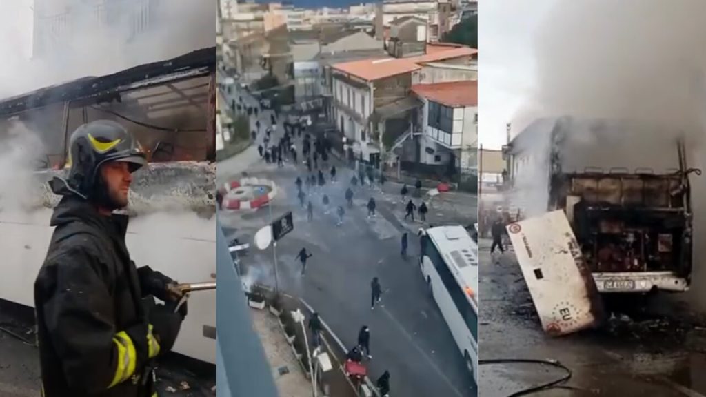 scontri incendio autobus casertana indagati