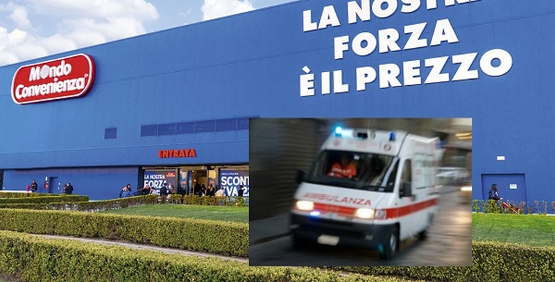 donna malore centro commerciale campania