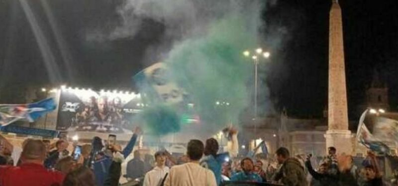 festa scudetto napoli bastone roma