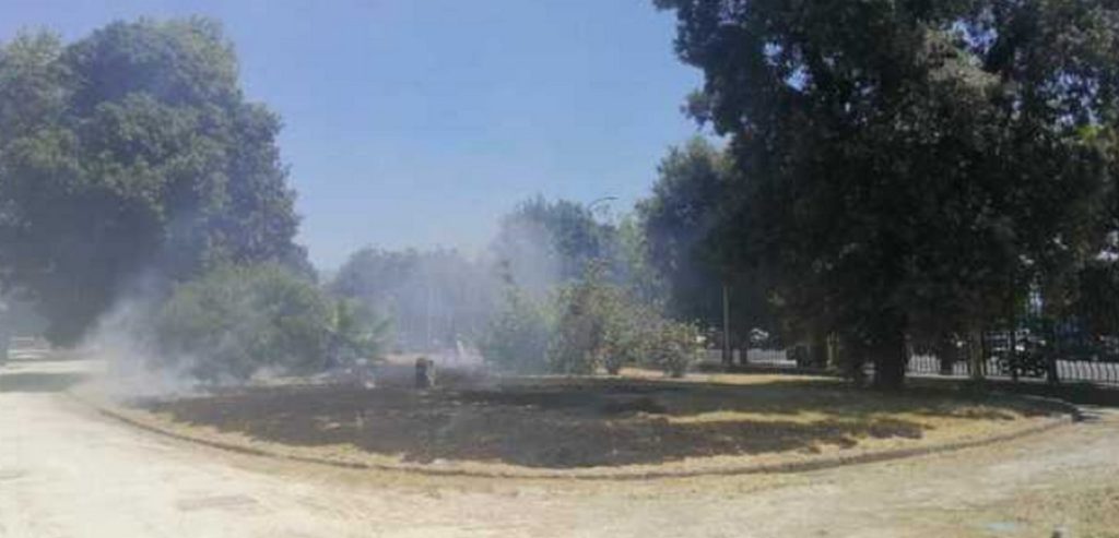 napoli incendio villa comunale 29 luglio