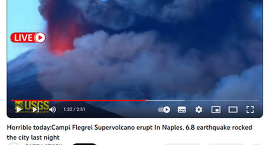 eruzione campi flegrei falsa diretta usa