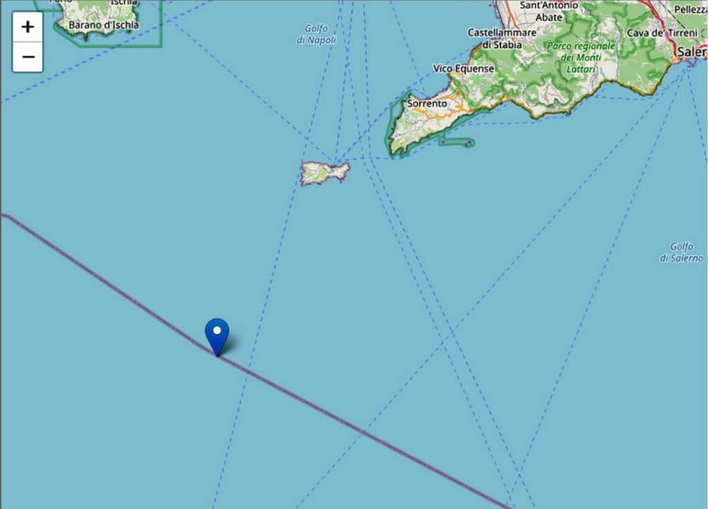 forte scossa terremoto mar tirreno meridionale napoli