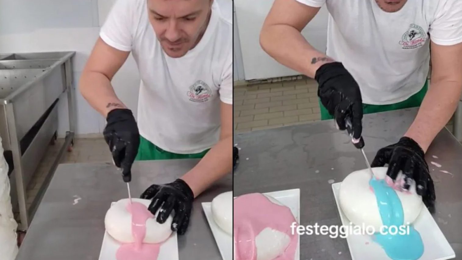 Caserta mozzarella gender reveal party