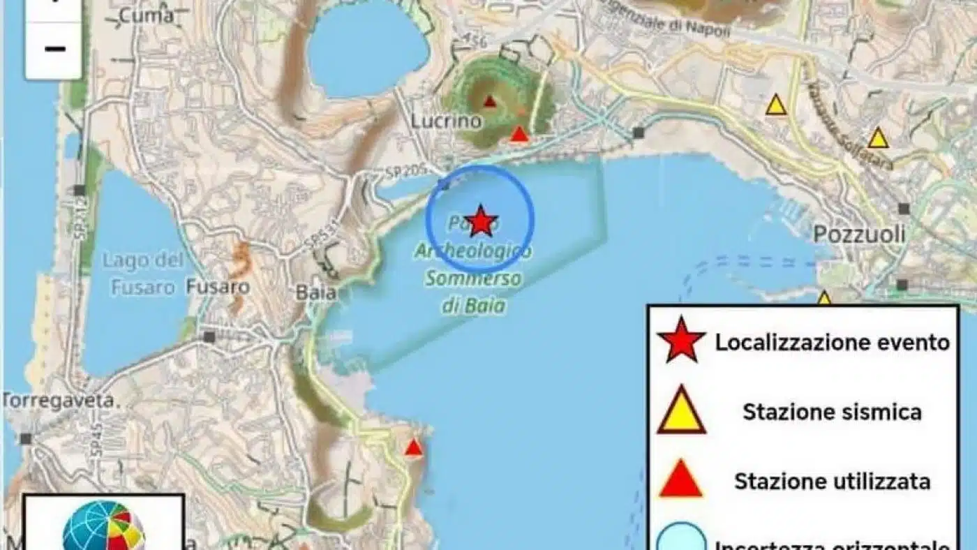 Napoli forte scossa terremoto Campi Flegrei oggi 14 aprile