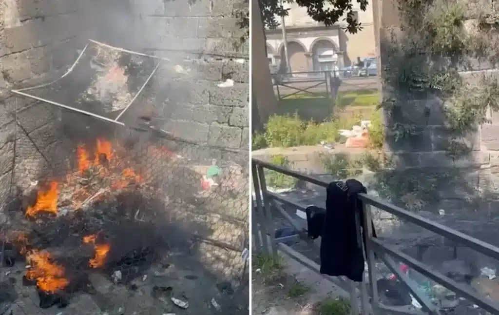 incendio torre aragonese napoli 13 aprile