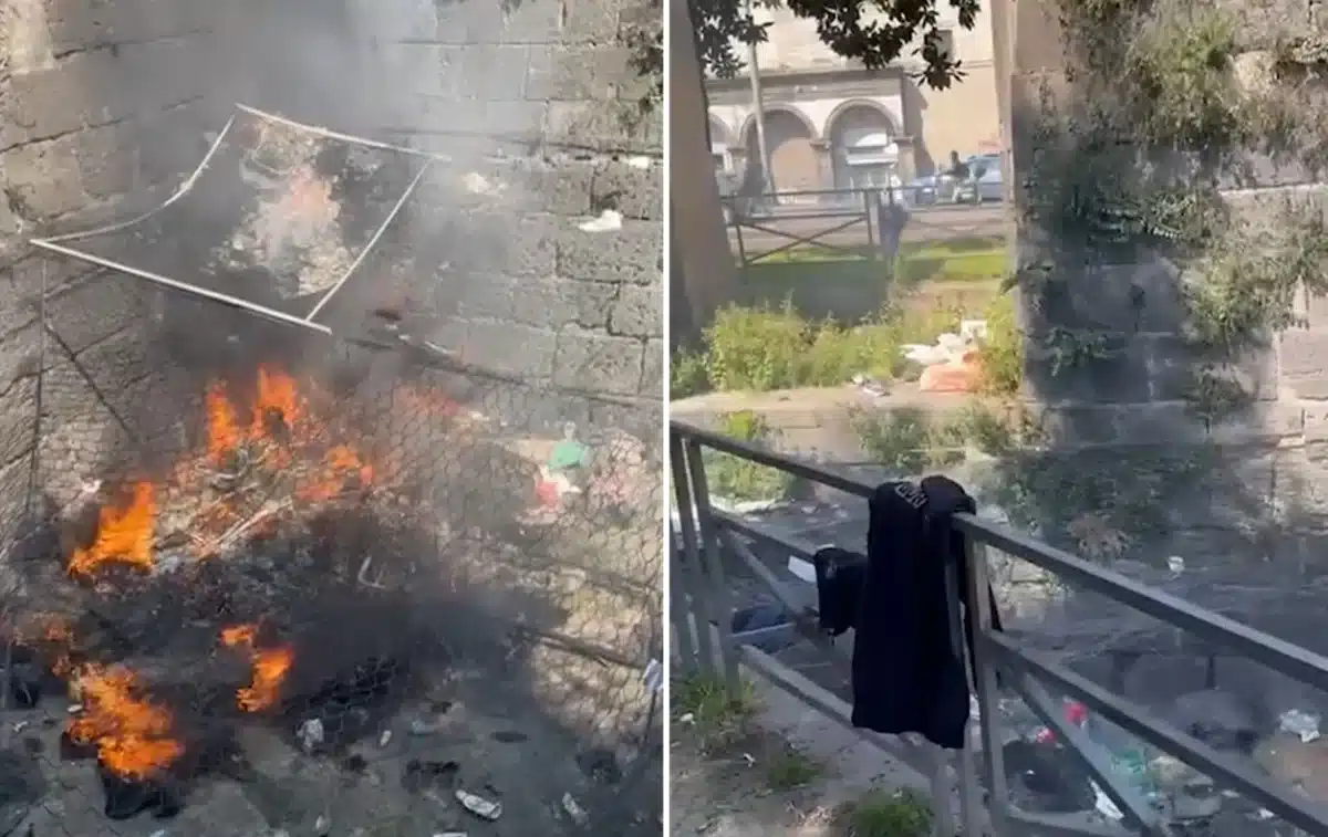 incendio torre aragonese napoli 13 aprile