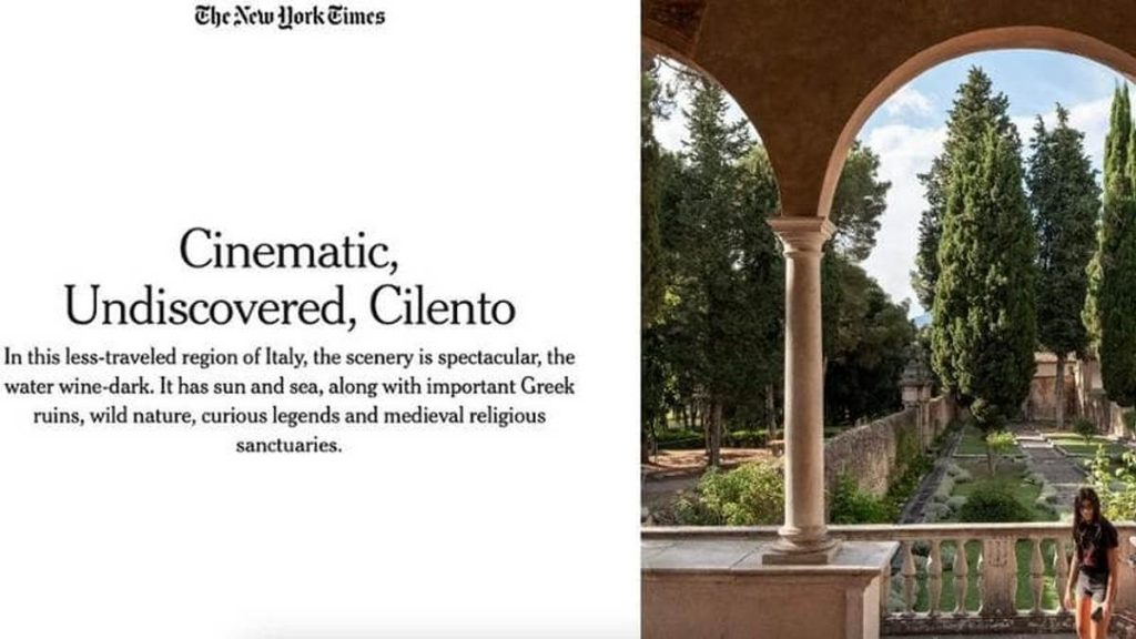 Il Cilento approda sul New York Times: “Un segreto ben custodito”