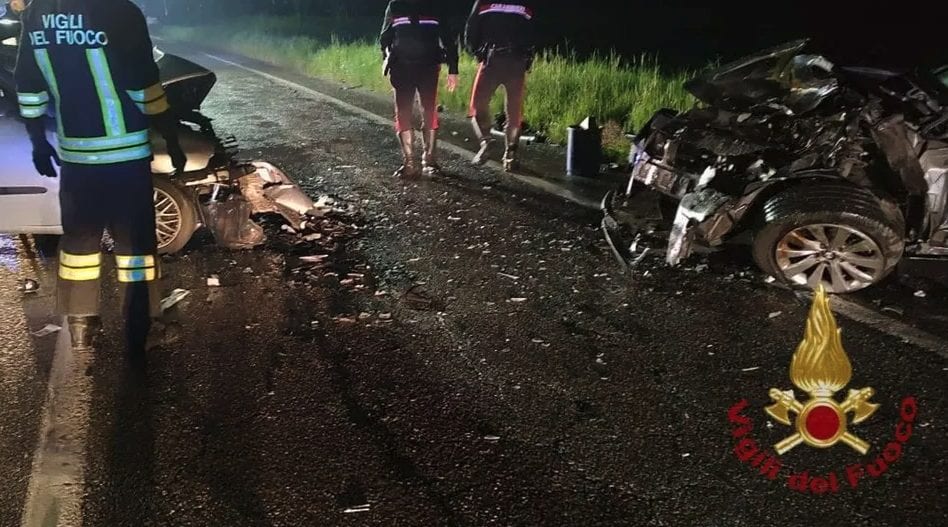 Incidente frontale notte bambina 5 anni morta Bergamo