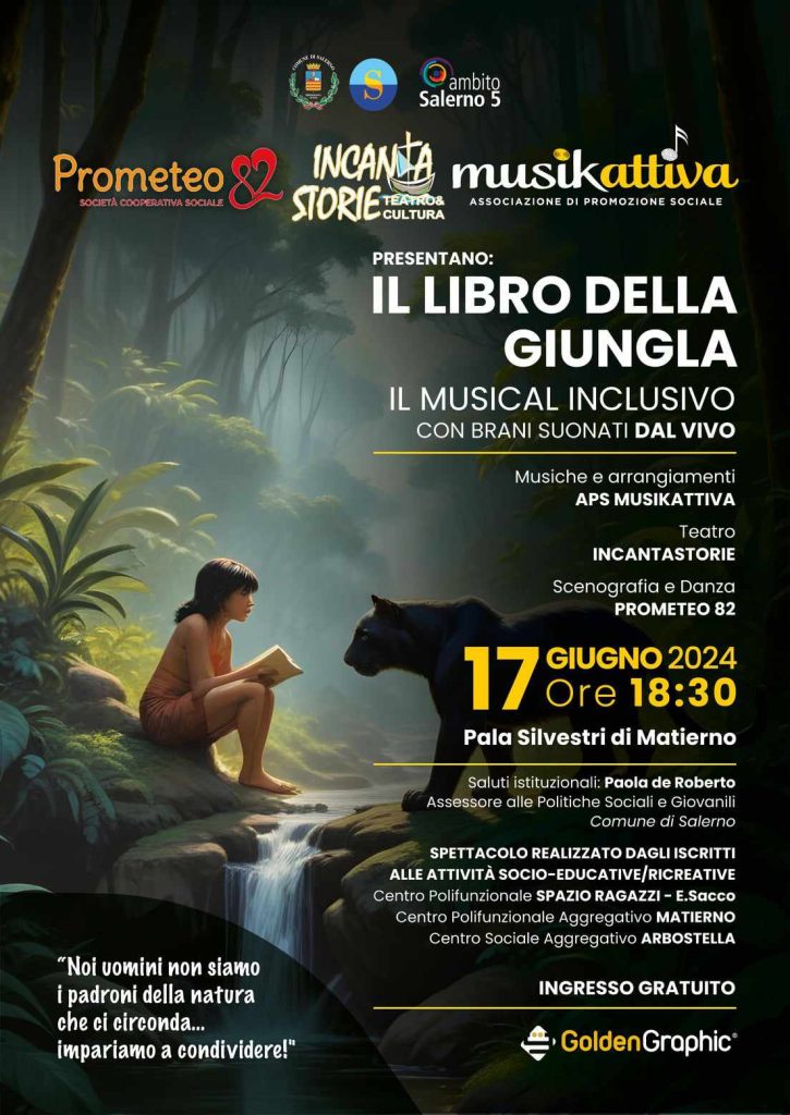 Salerno Musikattiva presenta musical inclusivo libro giungla