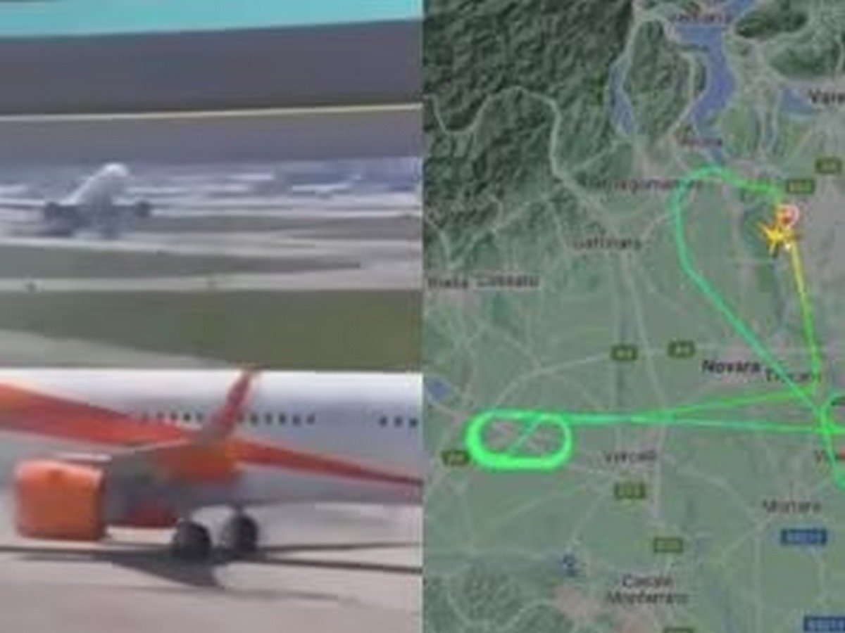 Milano aereo costretto atterraggio emergenza Malpensa
