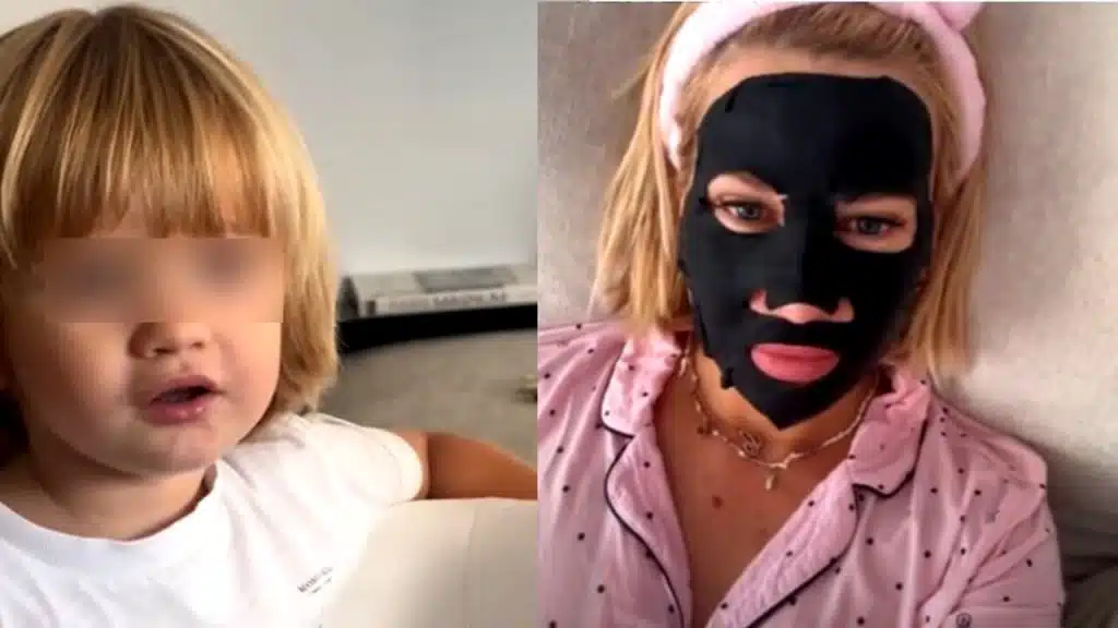 Clizia Incorvaia maschera figlio Mostro