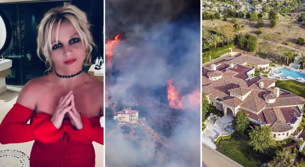 Britney Spears fugge incendi Los Angeles