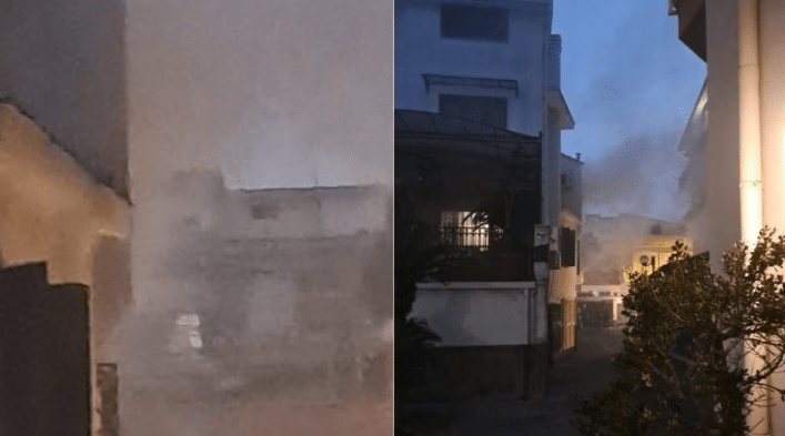 incendio casa grumo nevano 13 gennaio