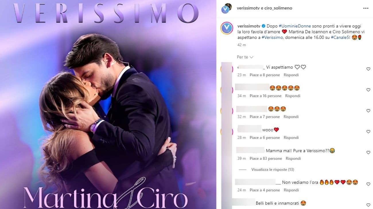 martina ciro primo post social