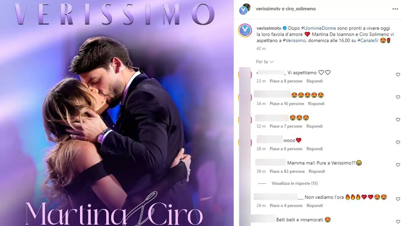 martina ciro primo post social