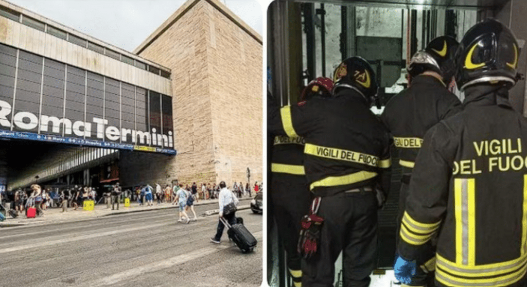 crollo ascensore roma stazione termini 20 febbraio