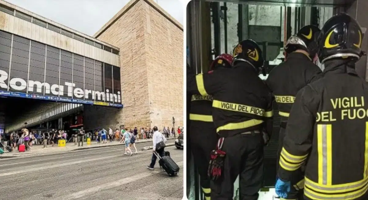 crollo ascensore roma stazione termini 20 febbraio