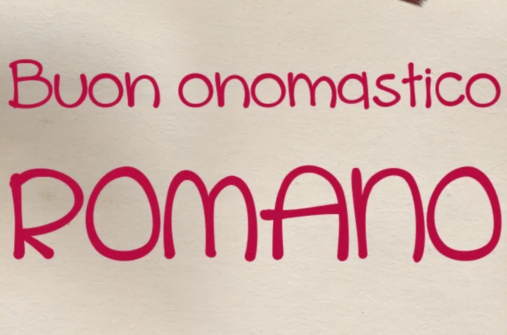 Buon onomastico Romano