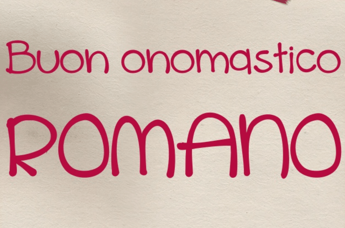 Buon onomastico Romano