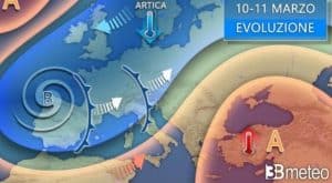 maltempo previsioni meteo 8-9-10 marzo 2025