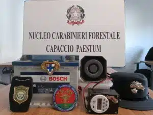 bracconaggio capaccio paestum sequestro 22 maggio