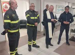 Visita Arcivescovo Salerno Vigili Fuoco
