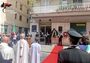 Pagani, commemorato il Tenente Marco Pittoni: cerimonia in suo onore presso l’ufficio postale dove perse la vita