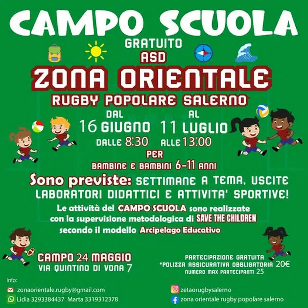 Campo Scuola Rugby Popolare Salerno 2025